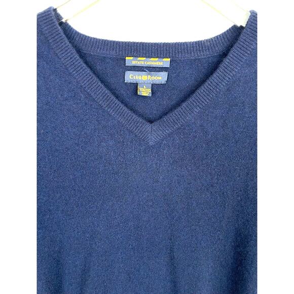 Charter Club Men's Navy Blue Cashmere Sweater Size L - Picture 3 of 3